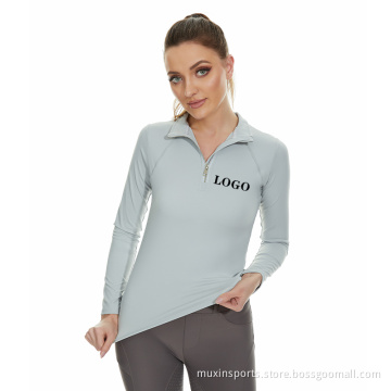 Gray High Quality Women equestrian Base Layer